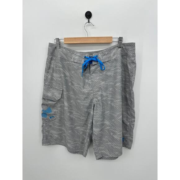 Under Armour Other - Under Armour Mens Gray Board Shorts Size 36 Beach Swim Trunks 10.5" Inseam Vaca